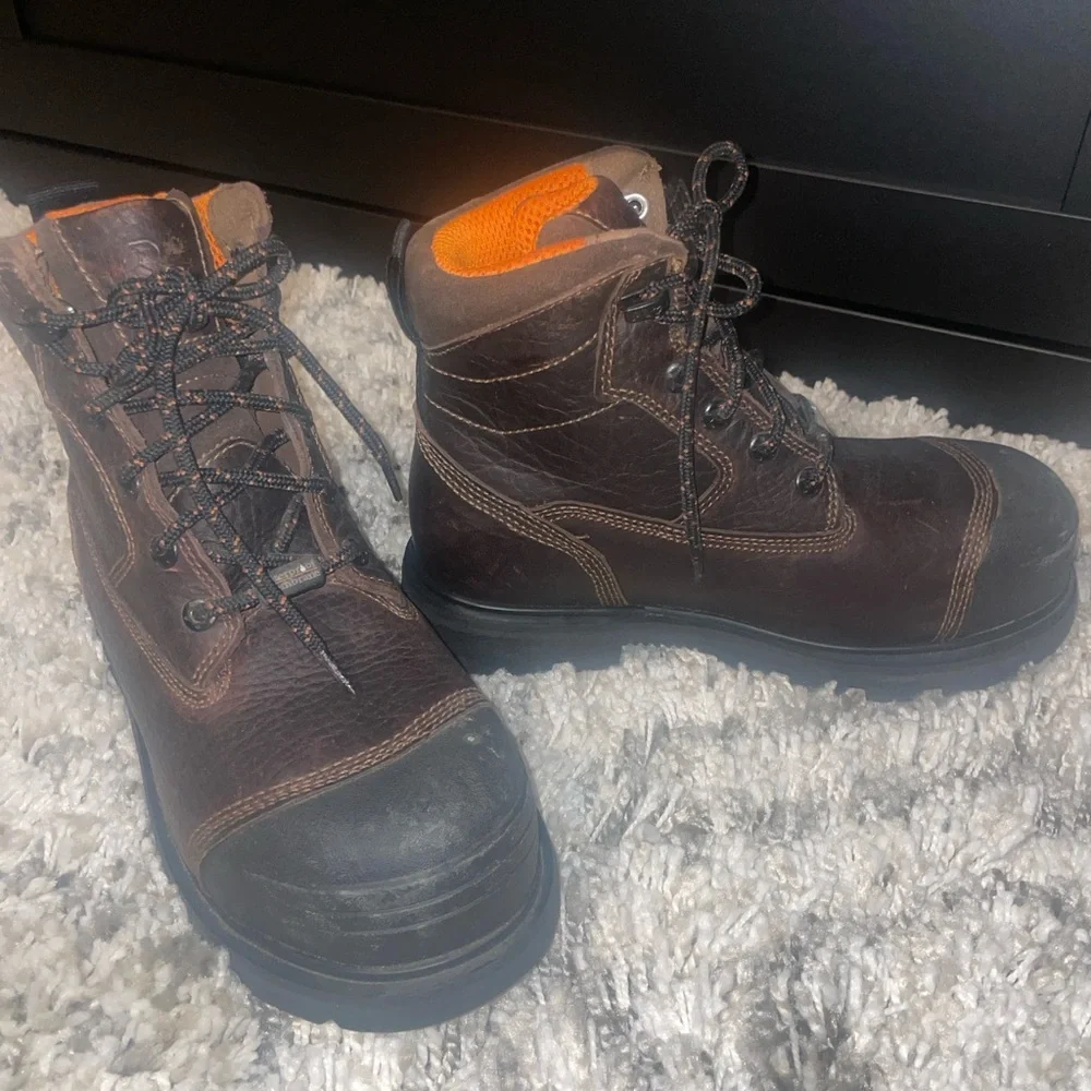 Timberland PRO Series XL Comp Toe Boys Boots Waterproof Mud & Snow size 5 EUC